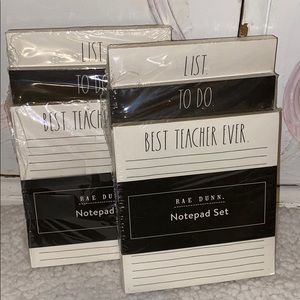 Rae Dunn Notepad Set LIST TO DO BEST TEACHER EVER